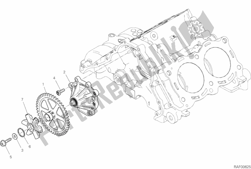 All parts for the Pompa Acqua of the Ducati Superbike Panigale V4 S USA 1100 2019